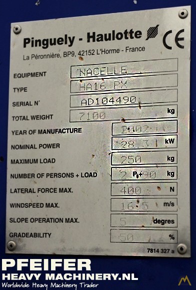 16m Haulotte HA 16 PX Articulating Boom Lift 19
