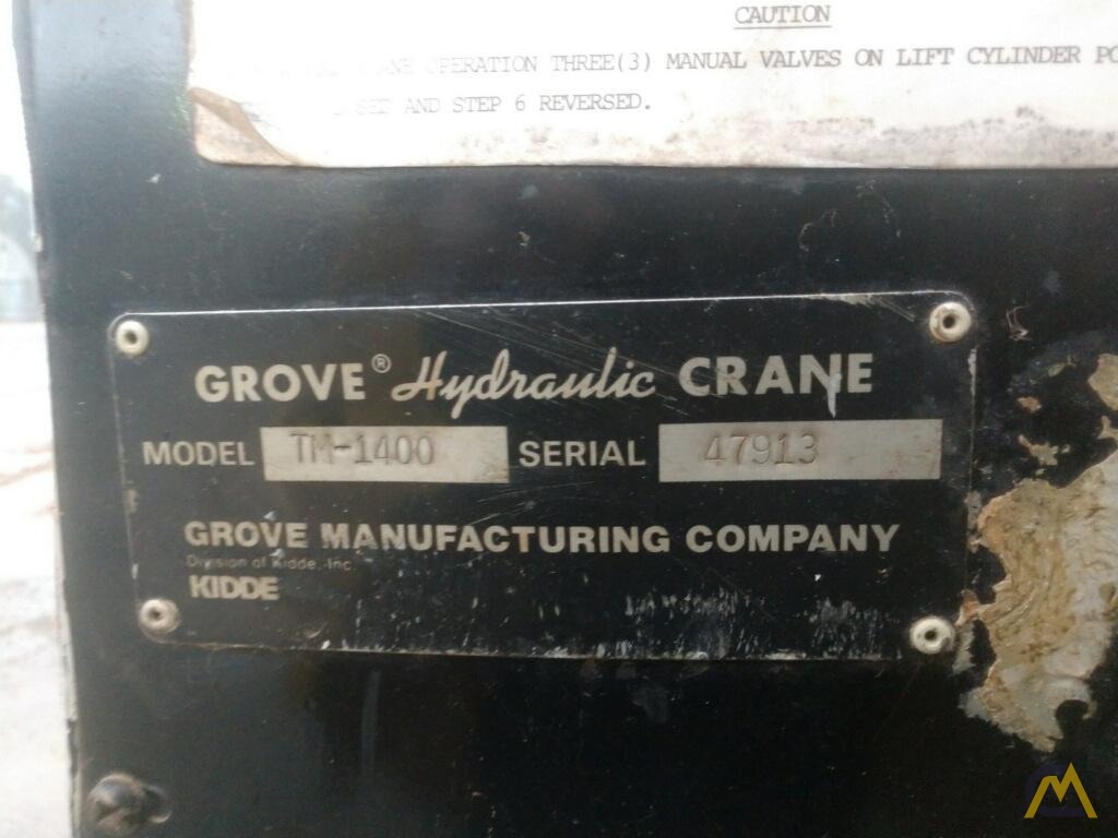 1980 Grove TM1400 140-Ton Hydraulic Truck Crane; CranesList ID: 612 4