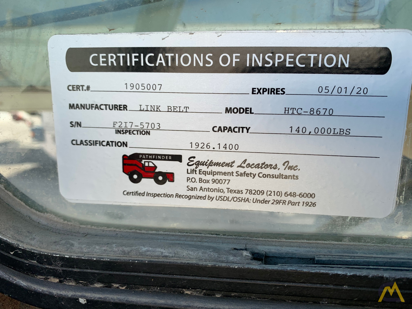 1997 Link-Belt HTC-8670 70-Ton Hydraulic Truck Crane 18