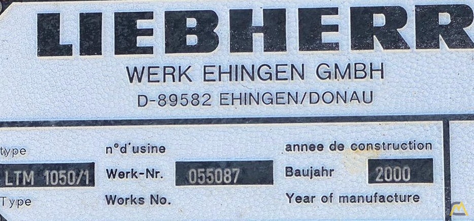 2000 Liebherr LTM 1050/1 60-Ton All Terrain Crane 23
