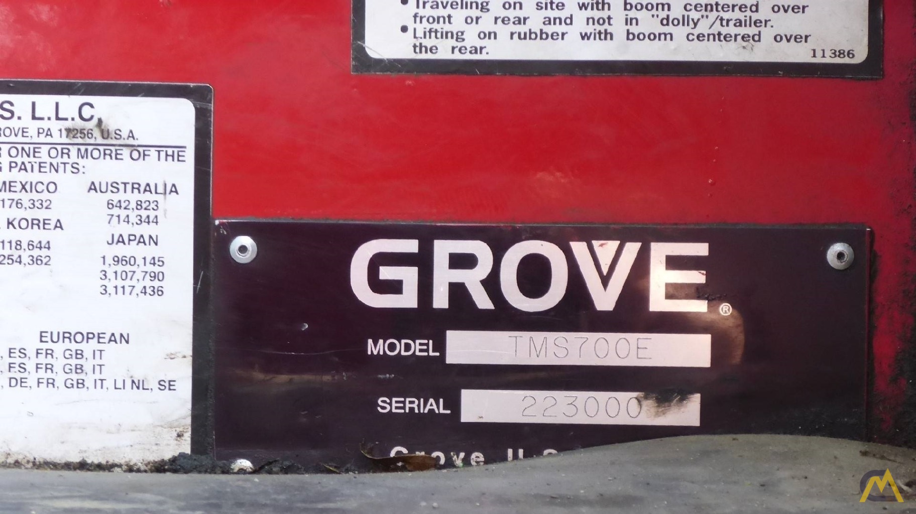 2002 Grove TMS700E 60-Ton Hydraulic Truck Crane; CranesList ID: 511 46