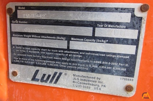 2005 LULL 944E-42 FORKLIFT 6