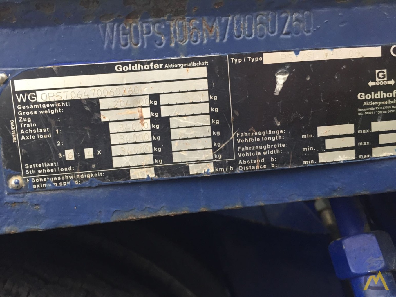 2007 Goldhofer PST/SL-6 Trailer Module 2