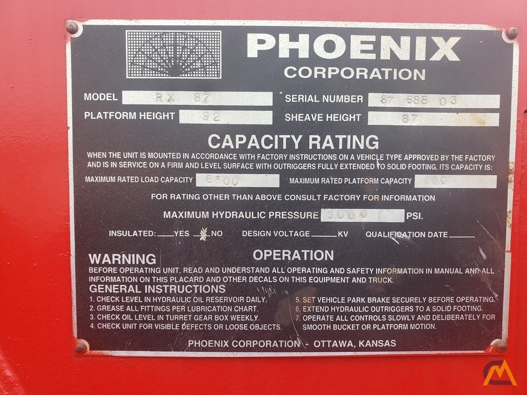 Skyhoist RX87 92' Sign Crane on International 4400 11