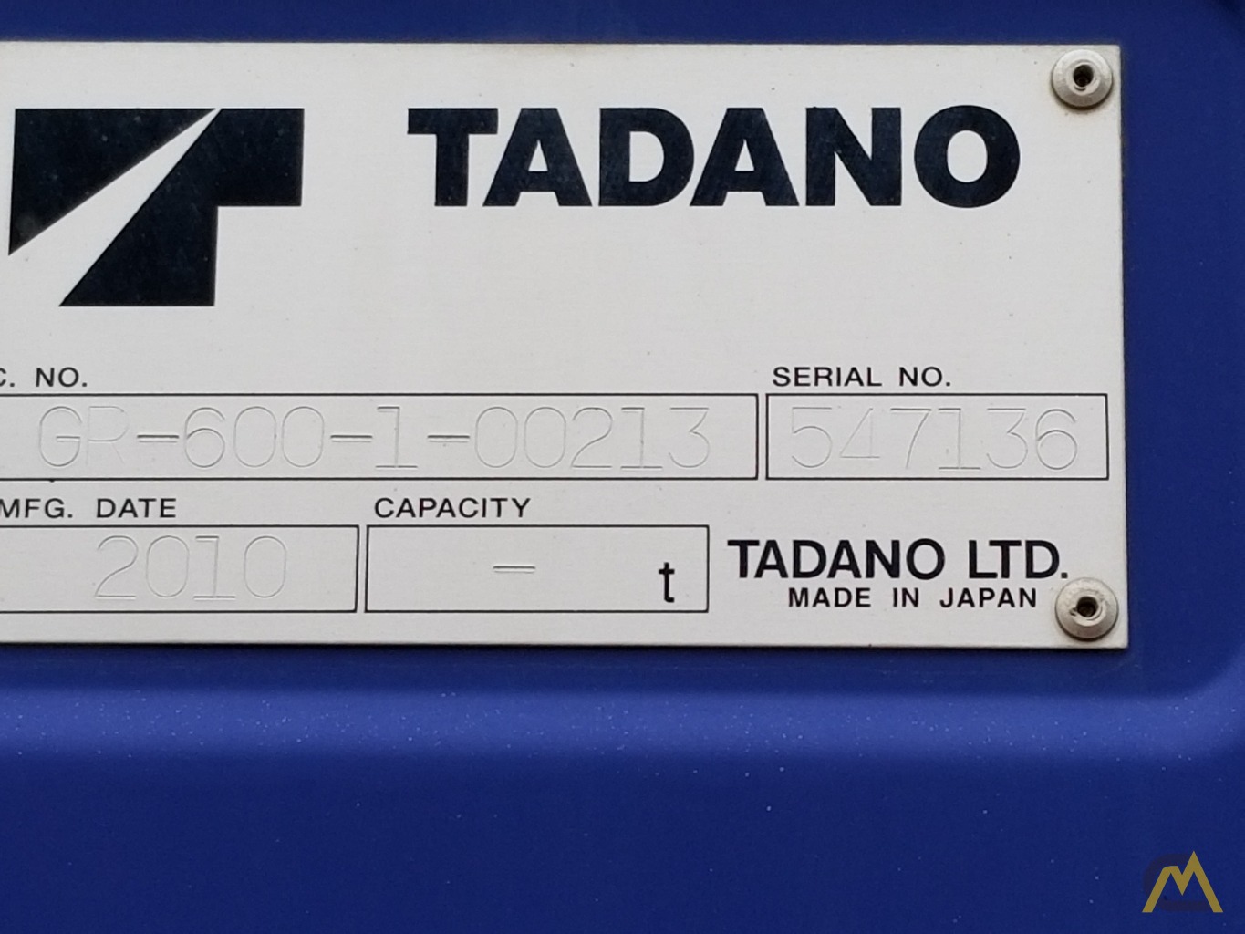 2010 Tadano GR-600XL-1 60-Ton Rough Terrain Crane 10