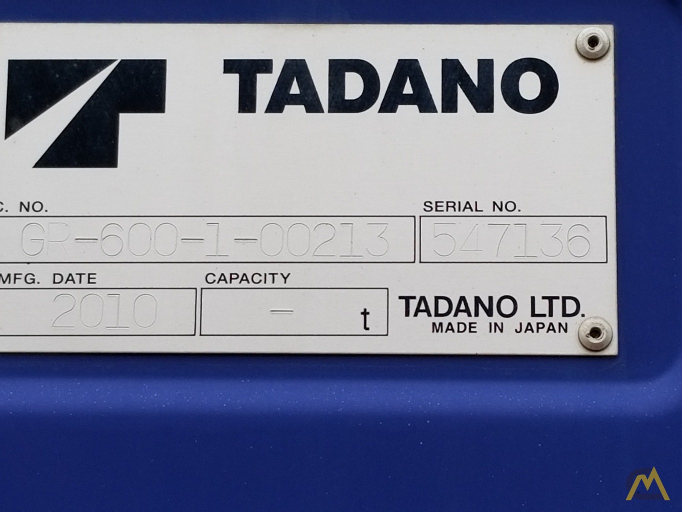 2010 Tadano GR-600XL-1 60-Ton Rough Terrain Crane 12