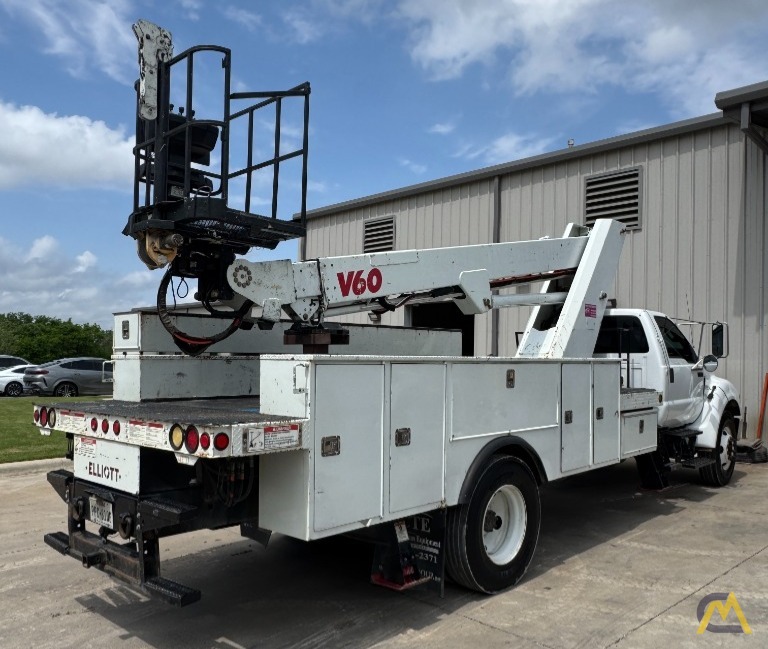 2012 Elliott V60F Telescopic Boom Aerial Device on FORD F750XL Service Body 5