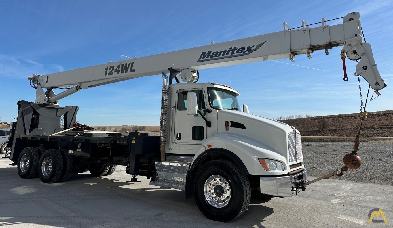 SOLD Wire Line Manitex 124WL 25-ton Boom Truck Crane on Kenworth T440 1