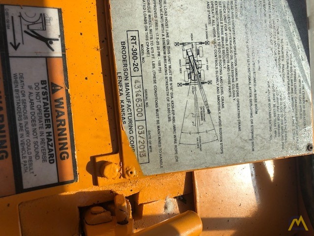 2013 Broderson RT-300-2G 15-Ton Down Cab Rough Terrain Crane 11