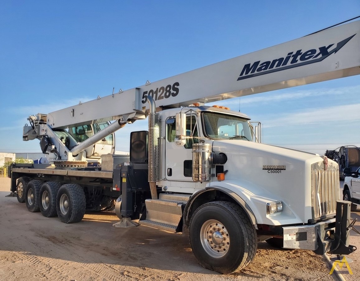 2015 Manitex 50128S 50-Ton Boom Truck Crane Mounted on Kenworth T-800 1