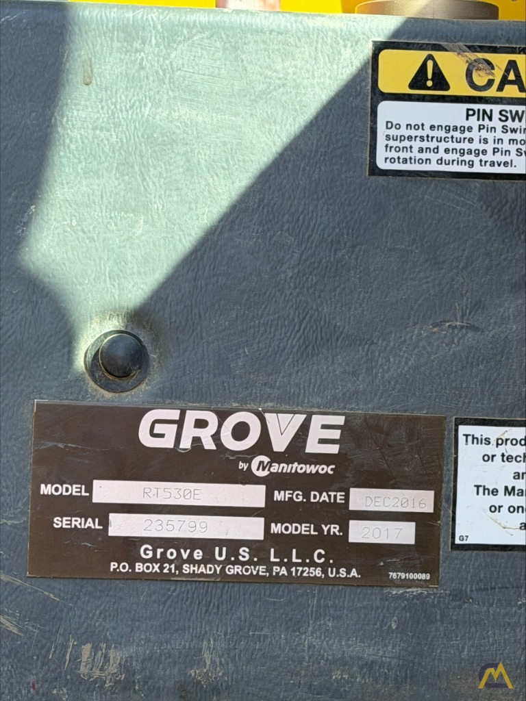 2017 Grove RT530E-2 30 Ton R/T Crane 6