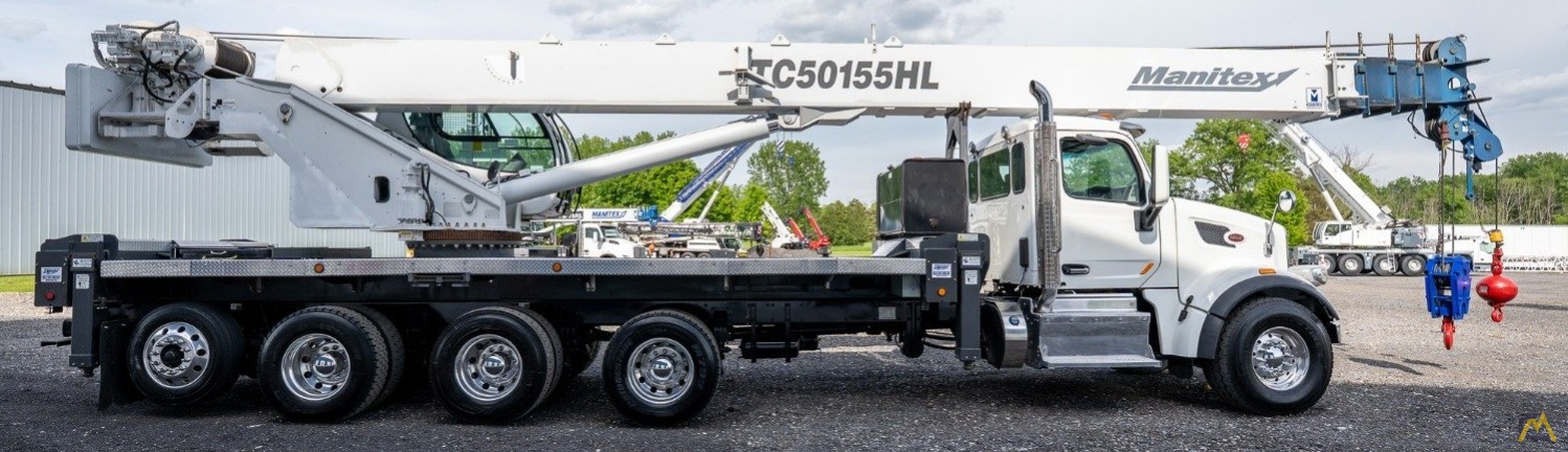 Manitex TC50155HL Boom Truck Crane on Peterbilt 567 0