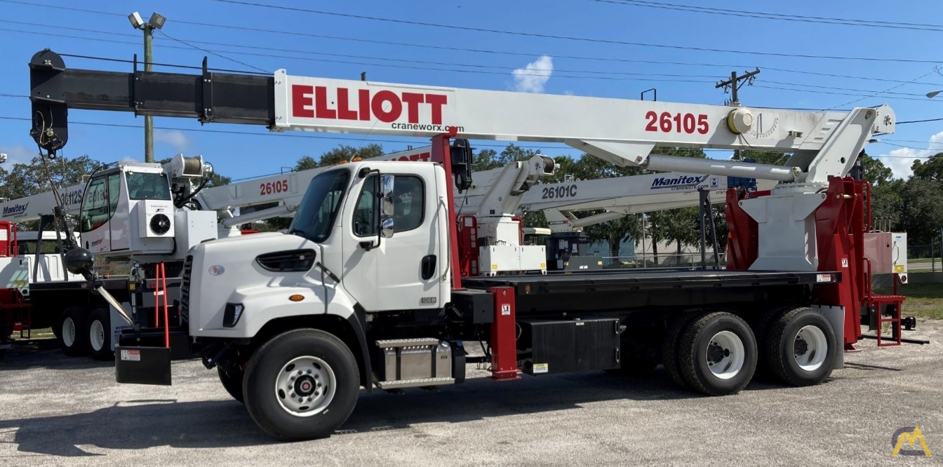 2019 Elliott 26105R 26Ton Boom Truck Crane on a Freightliner 108SD For