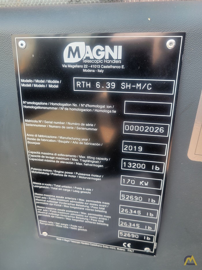 Magni RTH 6.39 SH 6-6-ton Telehandler 5