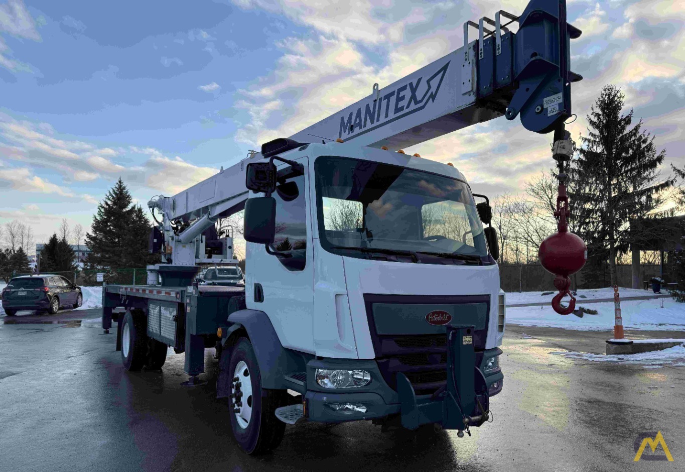 SOLD Manitex 22101S Mounted on a 2021 Peterbilt 220 |  Open Rider Seat Boom Truck  1