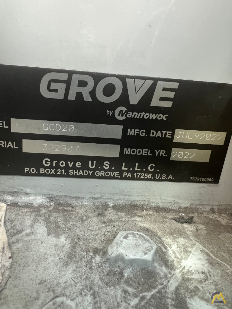 2022 Grove GCD20 Industrial Carry Deck Crane 2
