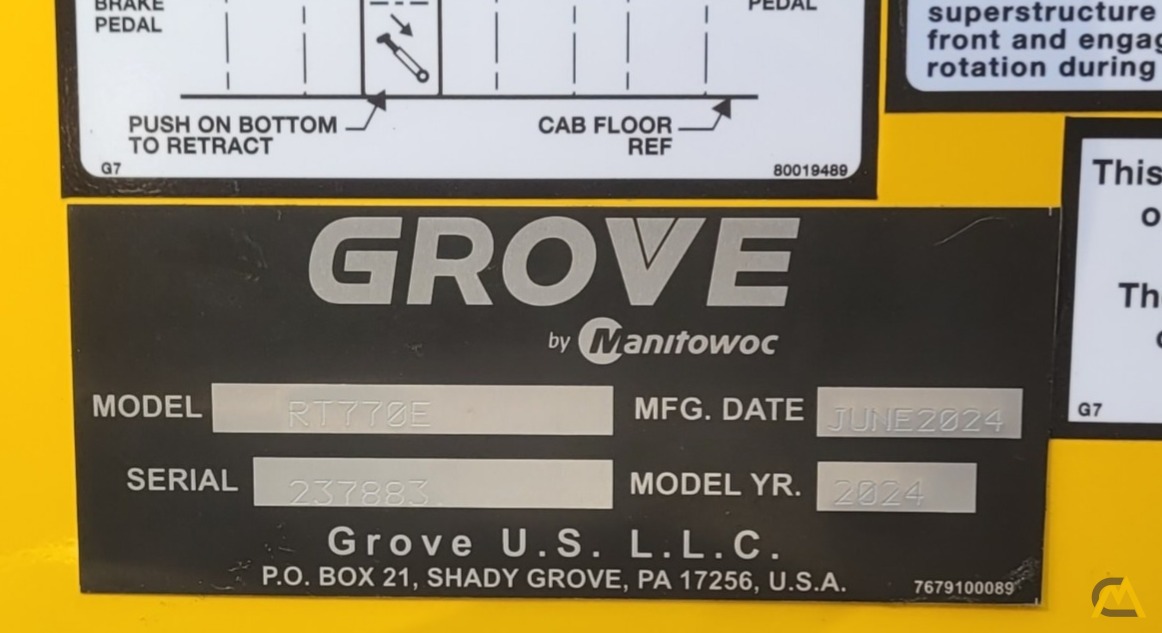 2024 Grove RT770E Rough Terrain Crane 3