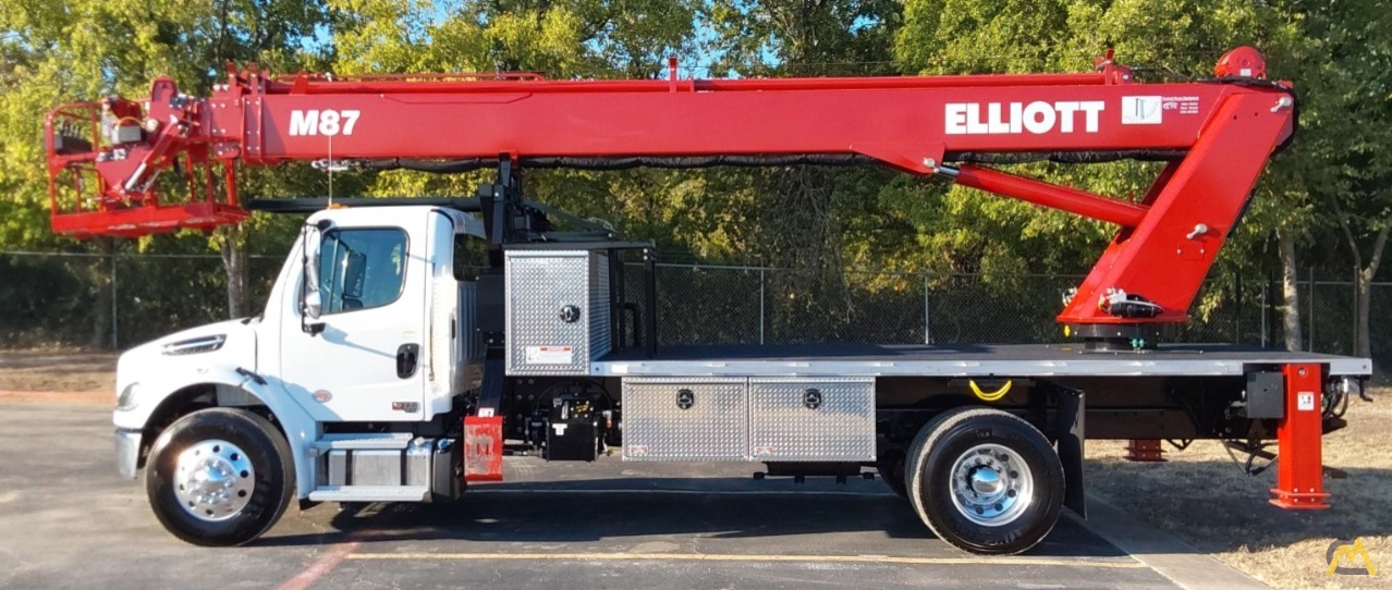 Elliott M87R Telescopic Boom Bucket Aerial Lift on Freightliner M2 106 0