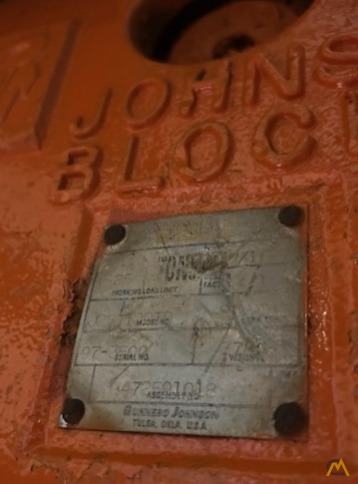 SOLD 378 lb Gunnebo Johnson 25-ton 3-Sheave Hook Block  1