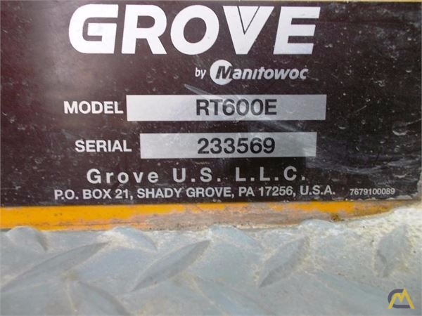 50t Grove RT600E Rough Terrain Crane 13