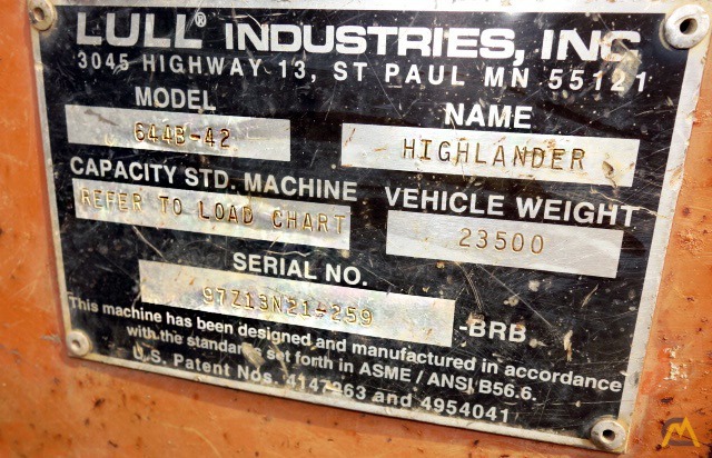 6,000 lb. Lull 644B-42 Telehander 10