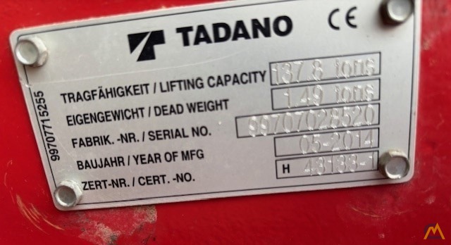 Tadano 7-Sheave 150 US ton 21 mm Wire Rope Cable Hook Block 1