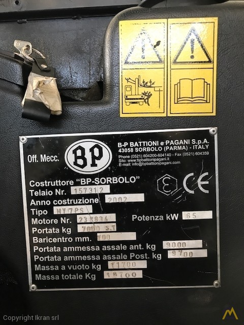 Battioni & Pagani HT-7PS 7-Ton Side Loader Forklift 3