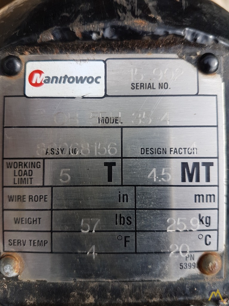 Manitowoc OB 5 35-4 Overhaul Ball Swivel Gunnebo Johnson 2