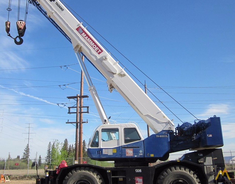 80t Tadano TR-800XXL-4 Rough Terrain Crane For Sale Hoists
