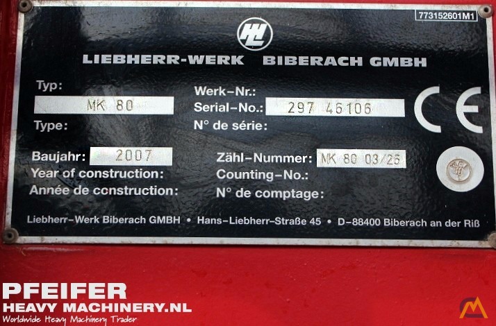 Liebherr MK 80 Self Erecting Mobile Tower Crane 21