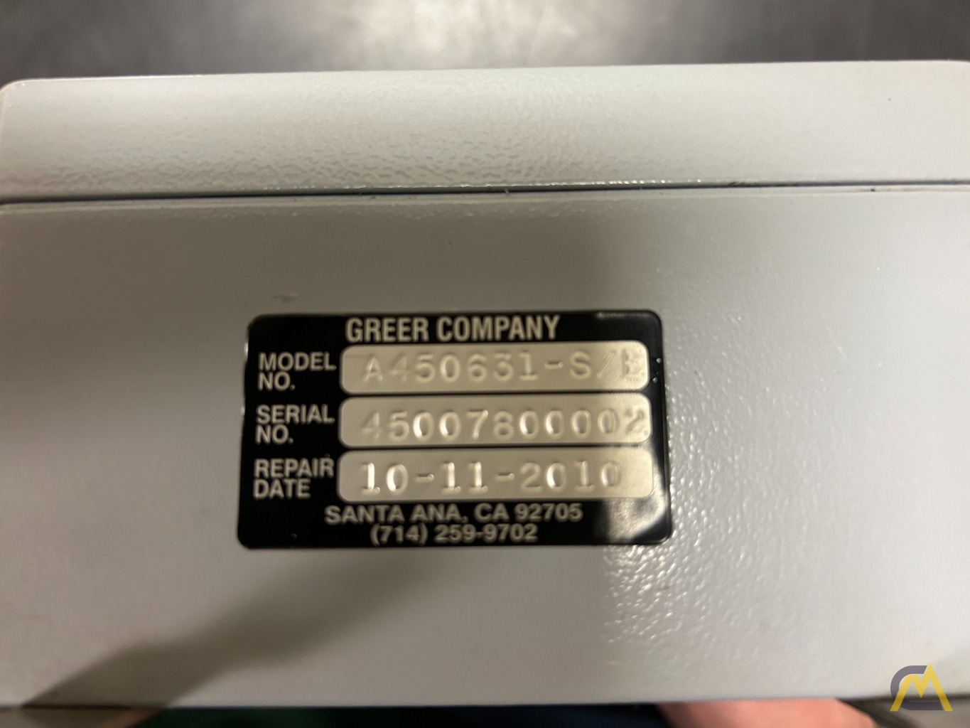 Greer A450631-S/E MG500 COMPUTER (REPAIRED) 3