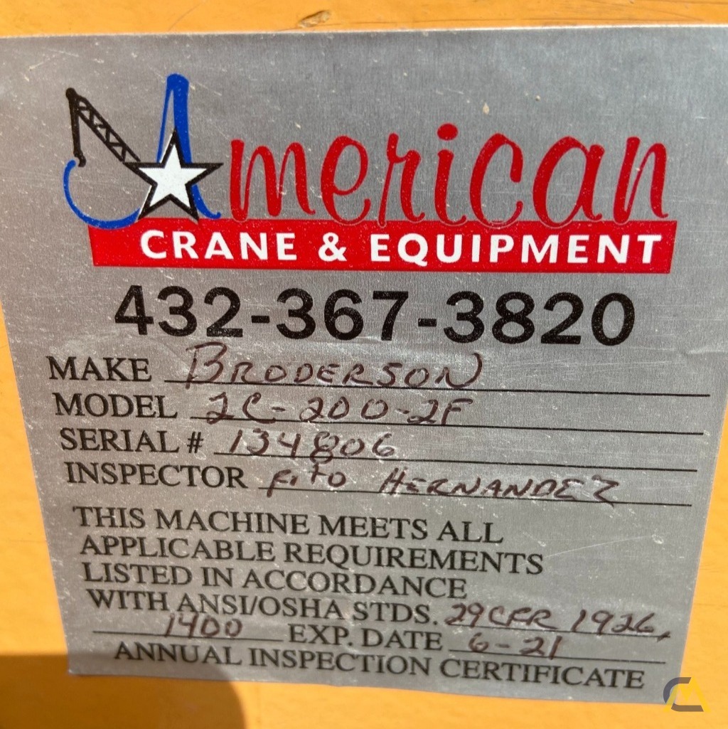 Broderson IC-200-2F 15-ton Carry Deck Industrial Crane 9