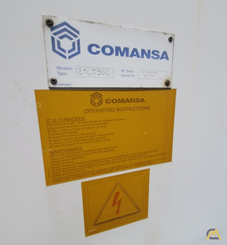 Comansa 21 LC 550 18-Ton Flat Top Tower Crane 16