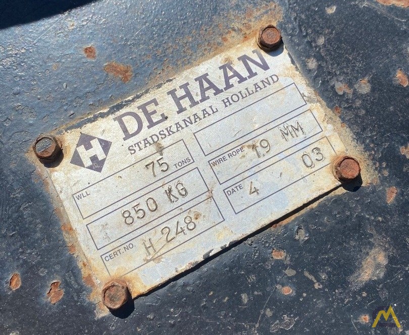 De Haan 75-ton 19 mm Hook Block  1
