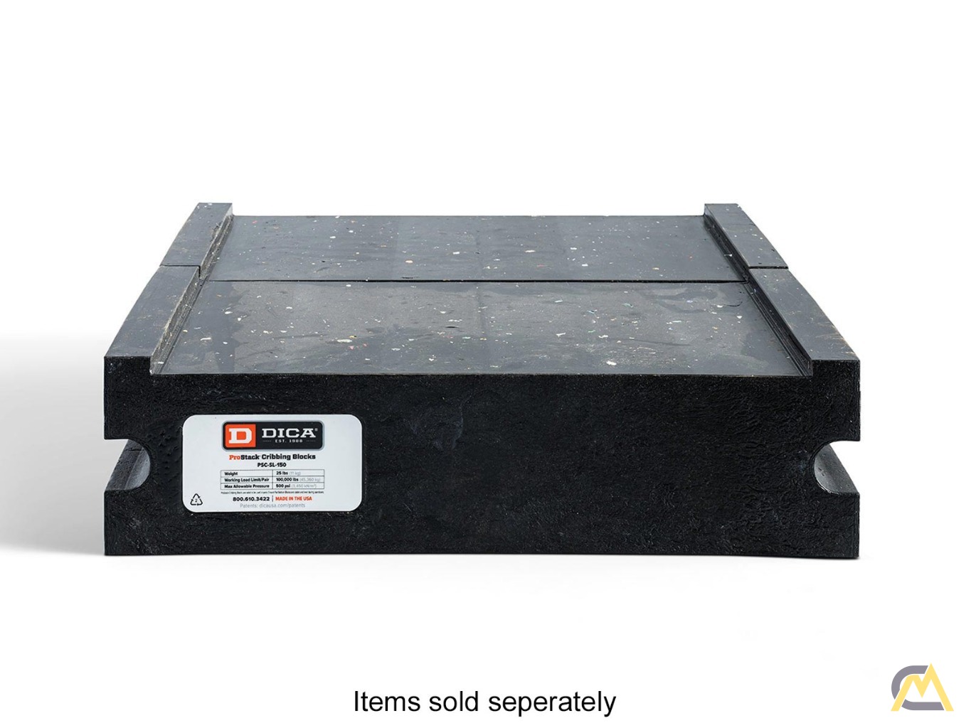 DICA PSC-SL-150 Cribbing Block 21.5 x 9 x 6 (Flat Bottom) For Sale 2