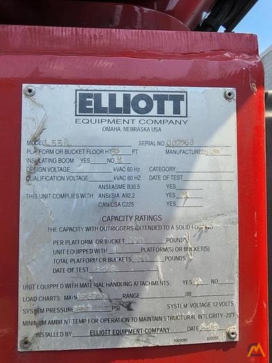 Elliott L55R 657' Telescopic Boom Bucket Truck 13