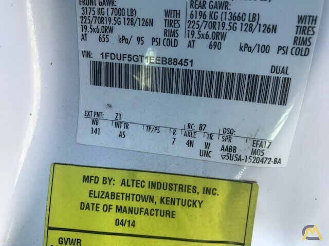 Altec AT37G 42' Articulating Telescopic Boom Aerial Bucket Truck on Ford F550 15