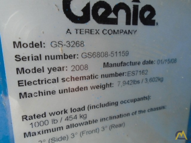 Genie GS-3268 Rough Terrain Scissor Lift 11