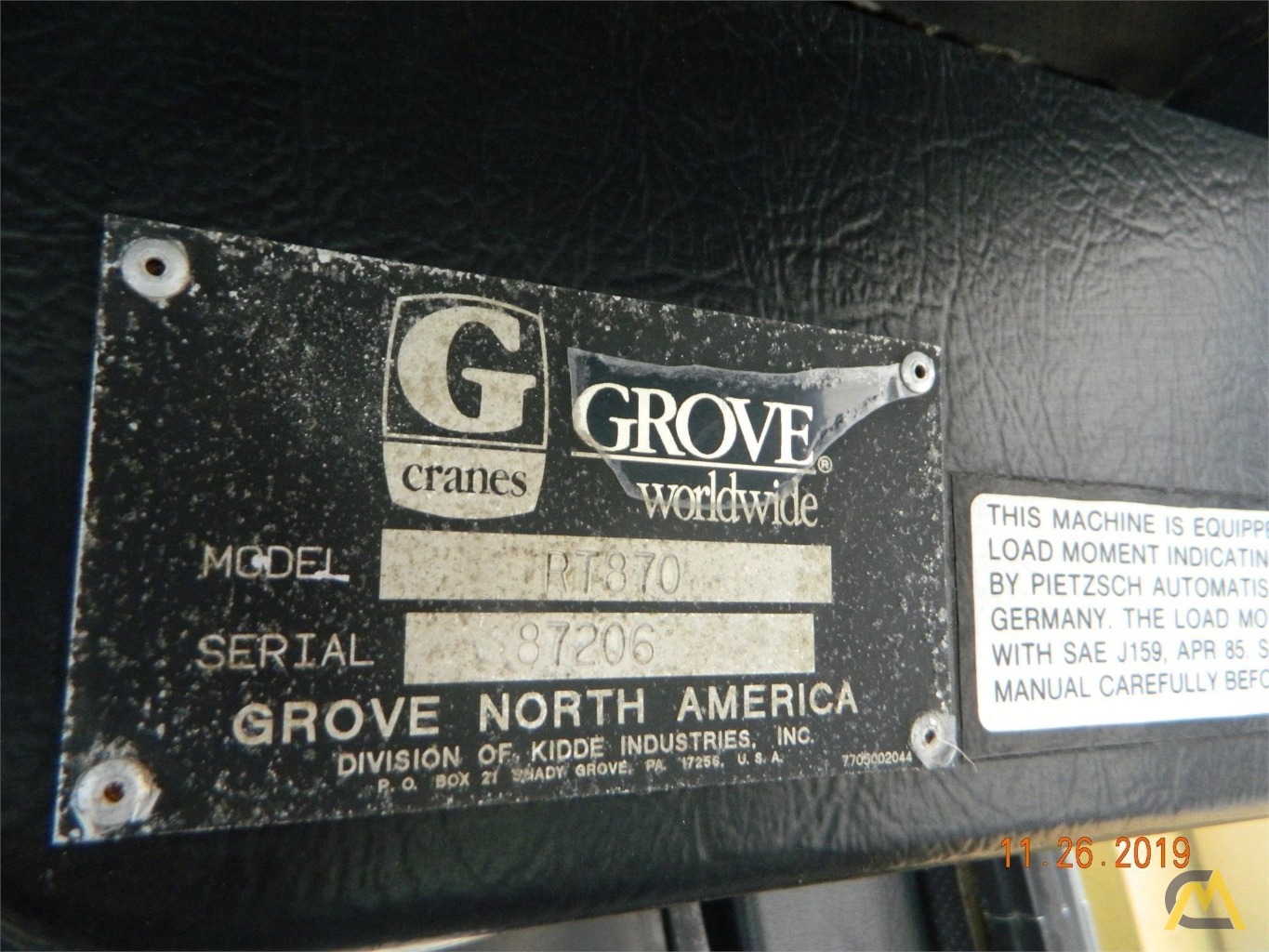Grove RT870 70-Ton Rough Terrain Crane 6