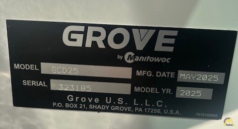 **Immediate Availability** Grove GCD25 Industrial Carry Deck Crane 2
