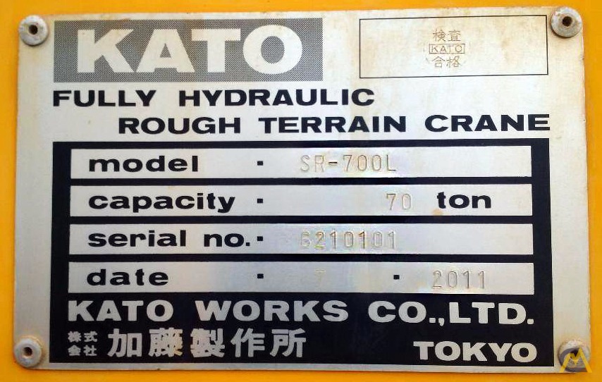 Kato SR-700L 70-ton Rough Terrain Crane 4