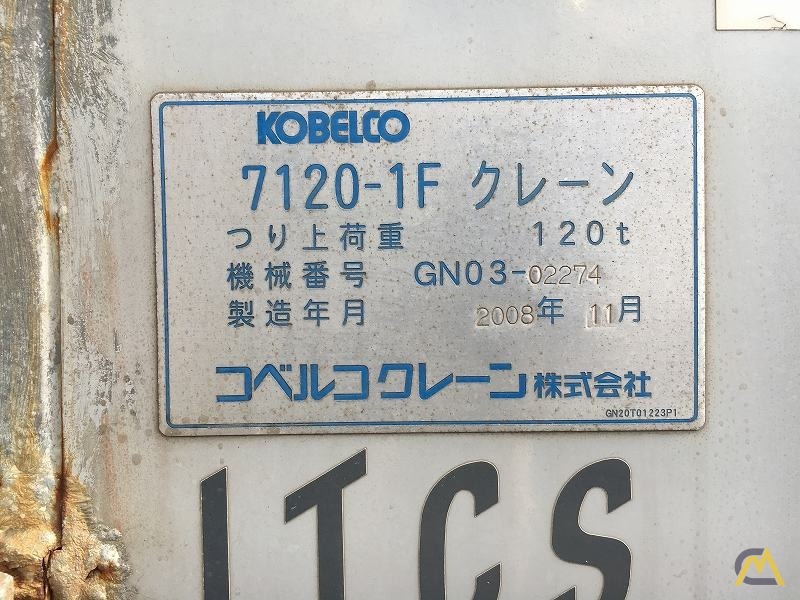 Kobelco 7120-1F 120-ton Lattice Boom Crawler Crane 32