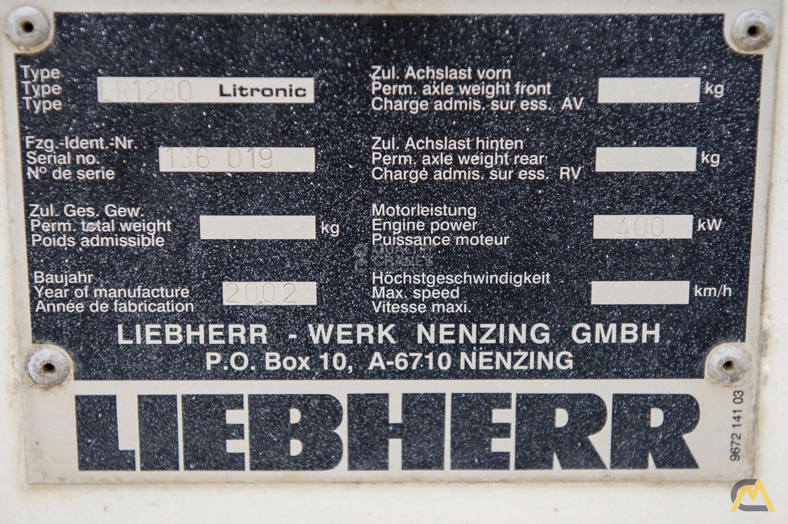 Liebherr LR 1280 300-Ton Lattice Boom Crawler Crane 31
