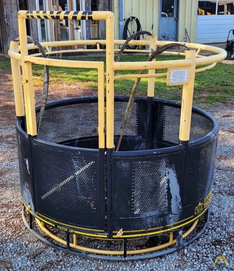 SOLD Lifting Technologies 1,200 lbs. Capacity Hanging Round Crane Man Basket 1