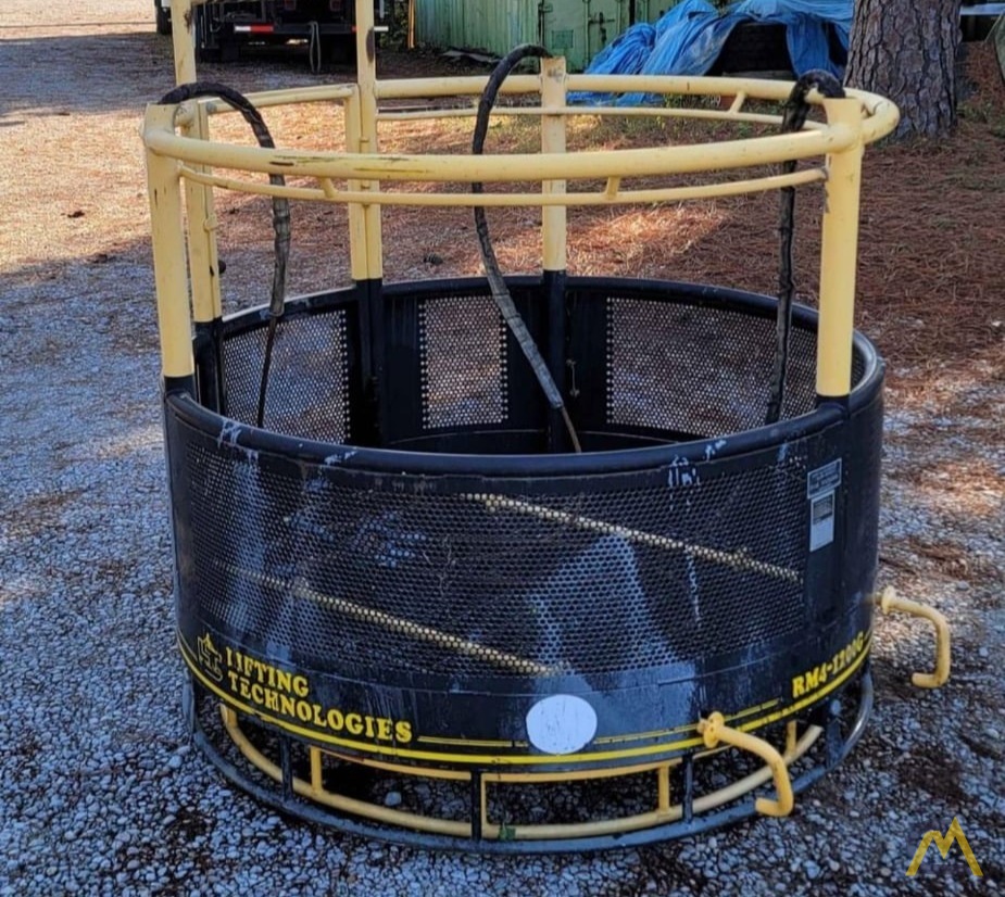 SOLD Lifting Technologies 1,200 lbs. Capacity Hanging Round Crane Man Basket 0