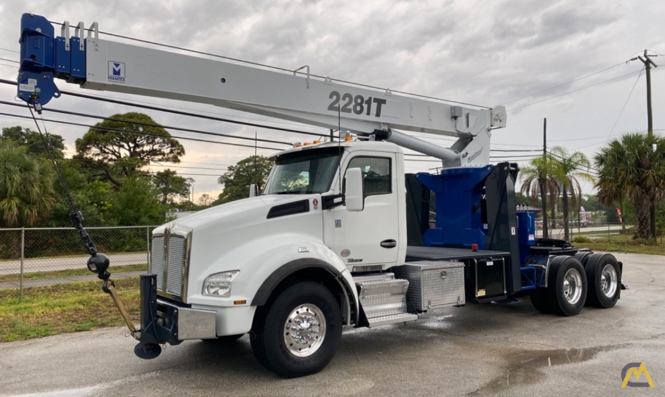 Manitex 2281T Tractor Mount Boom Truck on Kenworth T880 2
