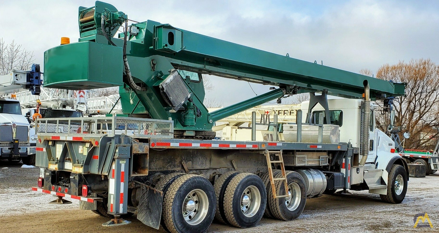 Manitex 40124SHL 40-ton Boom Truck Crane on Kenworth T800 Tri-Drive 4