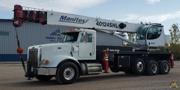 Manitex 40124SHL 40-ton Boom Truck Crane on Peterbilt 567 0