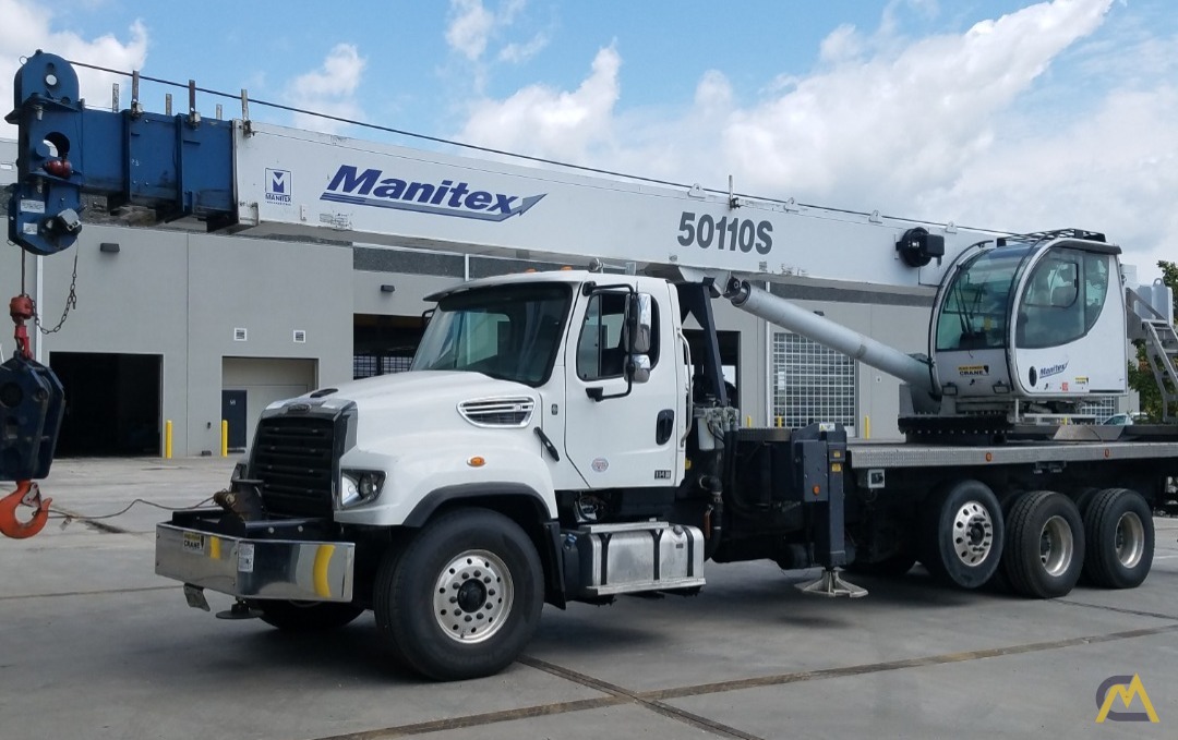 Manitex 50110S 50-Ton Boom Truck Crane on Freightliner 114SD 0