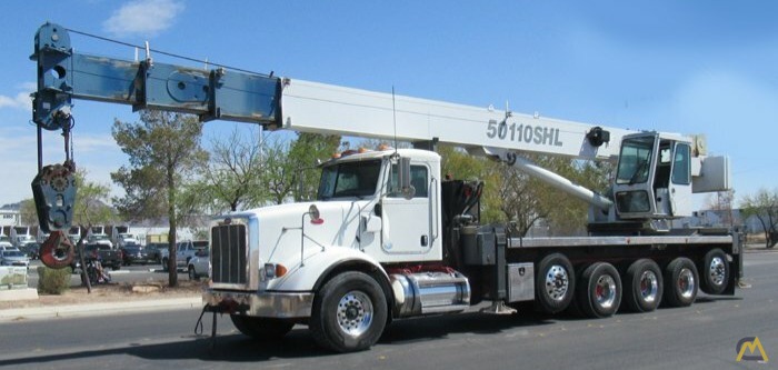 Manitex 50110SHL 50-ton Boom Truck Crane on Peterbilt 367 0